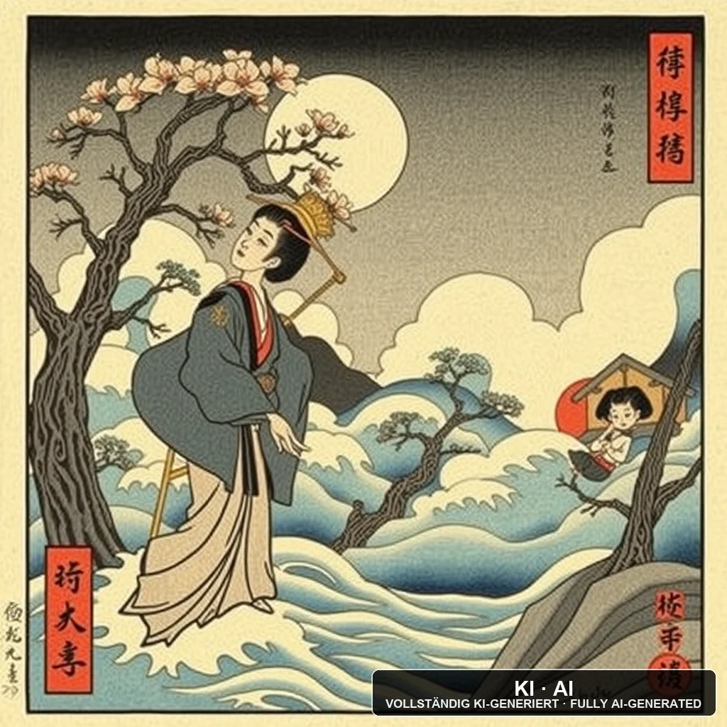 Platform Ontology — japanese ukiyo-e woodblock print — AI-generated art plate for the concept