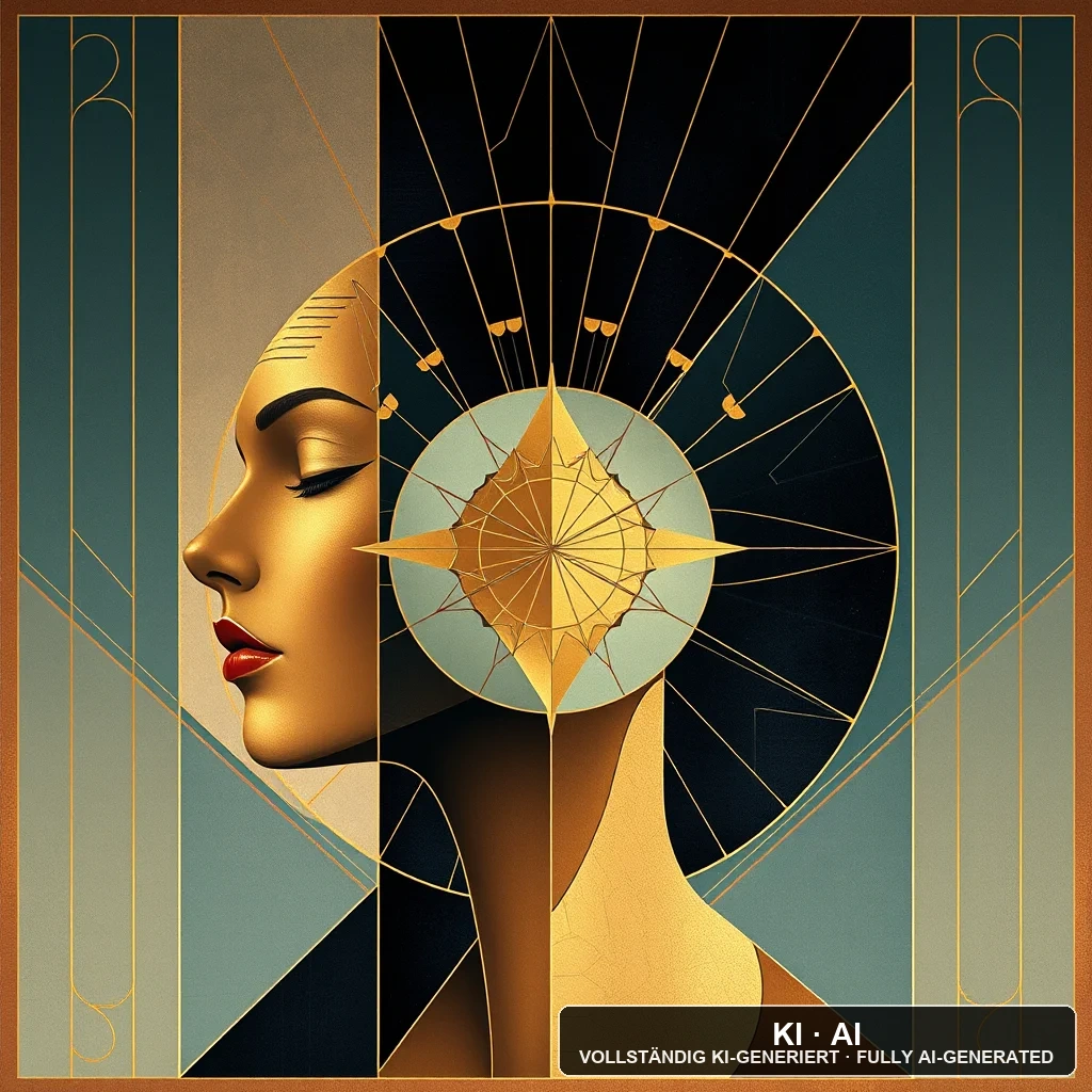 Poly-Categorical Mesh — art deco poster — AI-generated art plate for the concept