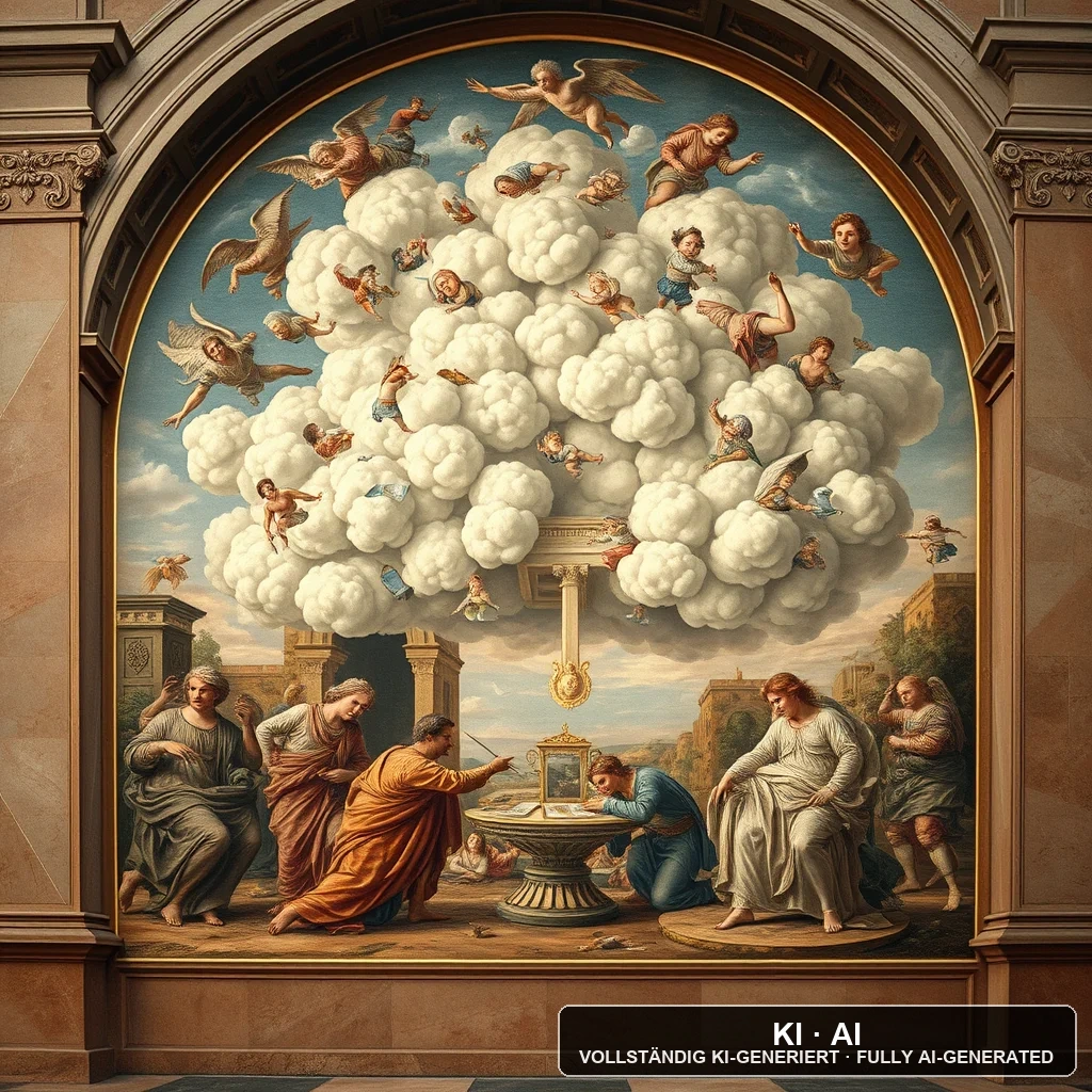 The Concept Cloud — renaissance fresco — AI-generated art plate for the concept