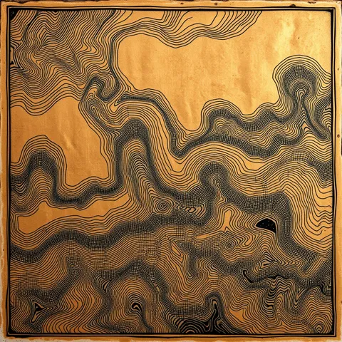 Fluide Identitätsmorphologie &mdash; copper engraving with detailed crosshatch patterns