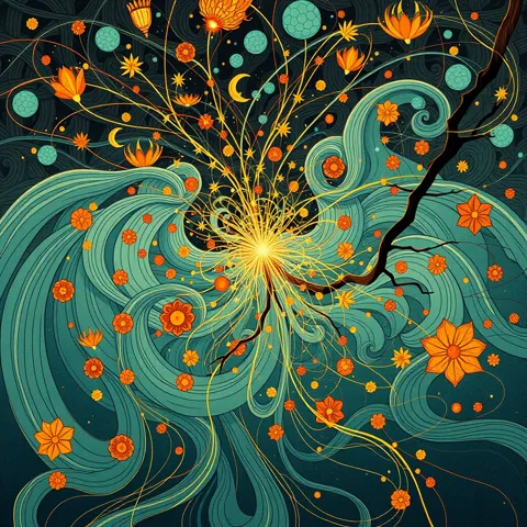 The Scatter Spark &mdash; art nouveau illustration