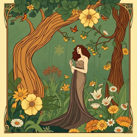 The Gardener Protocol &mdash; art nouveau illustration