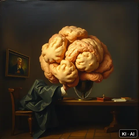 Mentale Externalisierungsstrategie &mdash; oil painting in the style of dutch golden age masters &mdash; AI-generated art plate for the concept