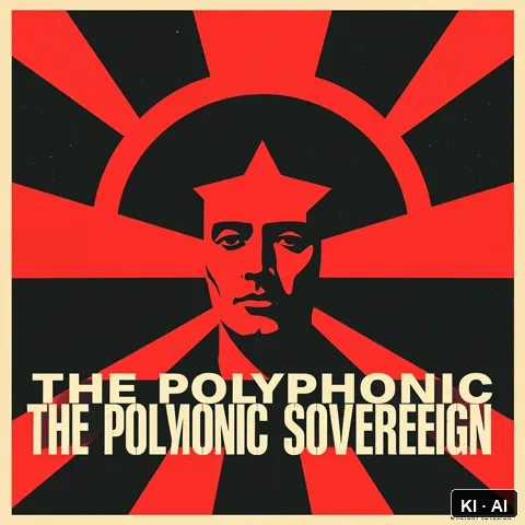 The Polyphonic Sovereign &mdash; soviet constructivism propaganda poster &mdash; AI-generated art plate for the concept