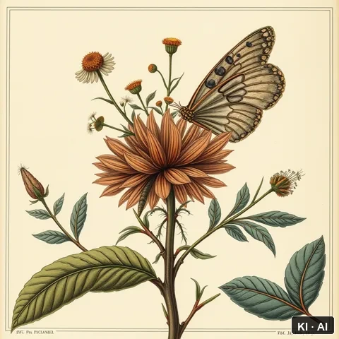 Synthetischer Polymath &mdash; victorian scientific illustration &mdash; AI-generated art plate for the concept