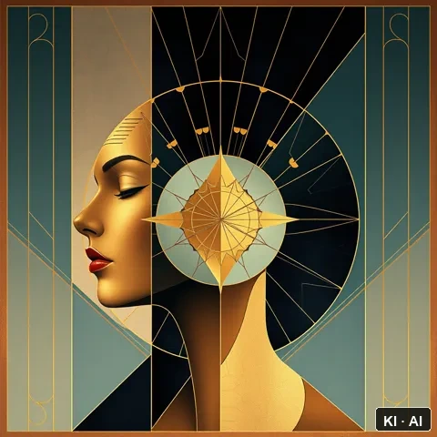 Poly-Categorical Mesh &mdash; art deco poster &mdash; AI-generated art plate for the concept