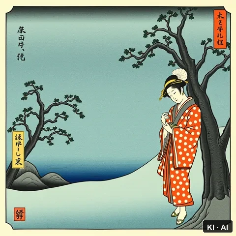 Initialization Cascade &mdash; japanese ukiyo e woodblock print &mdash; AI-generated art plate for the concept