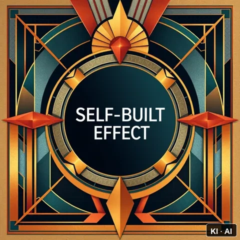 Self-Built Effect &mdash; art deco poster &mdash; AI-generated art plate for the concept