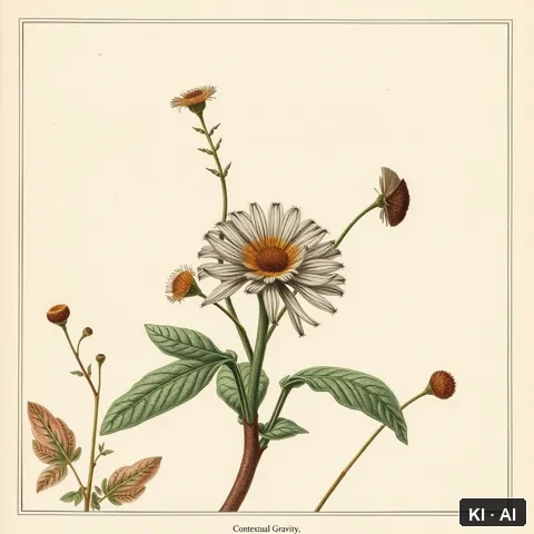 Contextual Gravity &mdash; victorian scientific illustration &mdash; AI-generated art plate for the concept