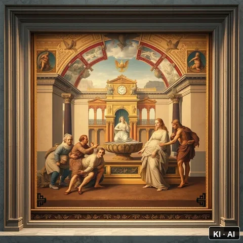 Depth of Provenance &mdash; renaissance fresco &mdash; AI-generated art plate for the concept