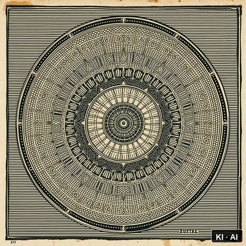 Augmented Understanding &mdash; copper engraving with detailed crosshatch patterns &mdash; AI-generated art plate for the concept