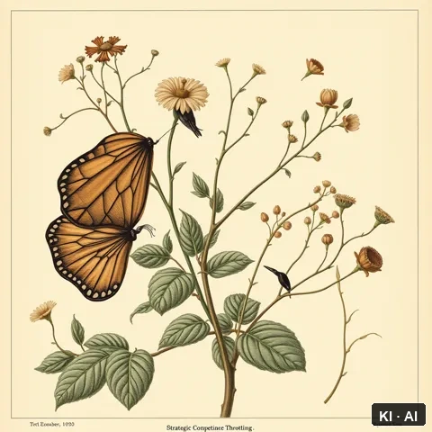 Strategic Competence Throttling &mdash; victorian scientific illustration &mdash; AI-generated art plate for the concept